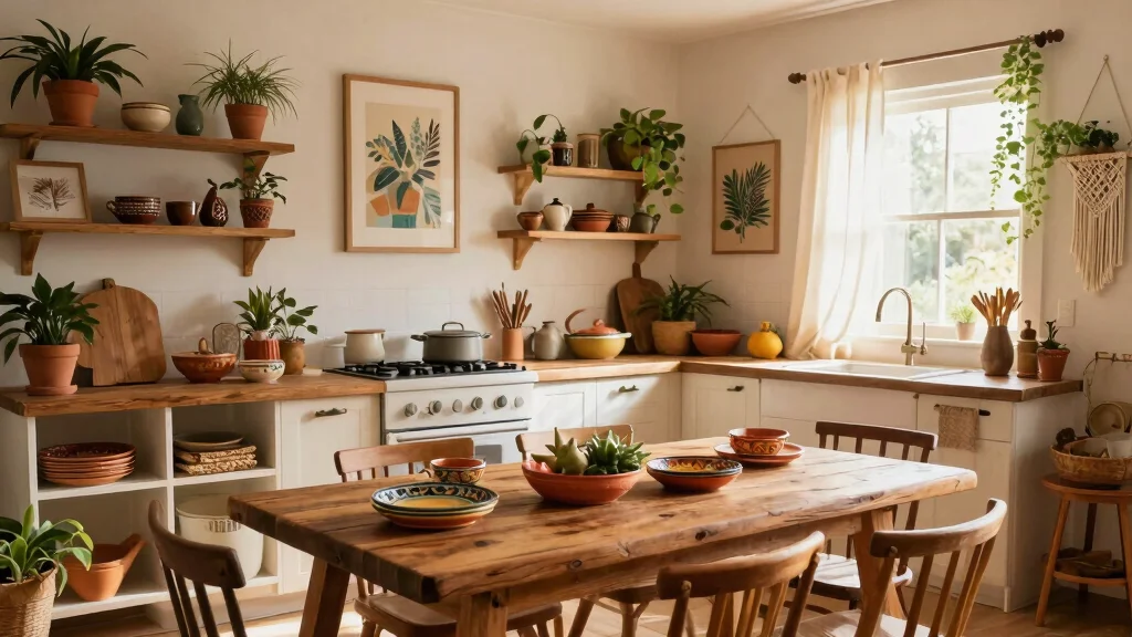 25+ Boho Kitchen Ideas for an Artistic Relaxed Space