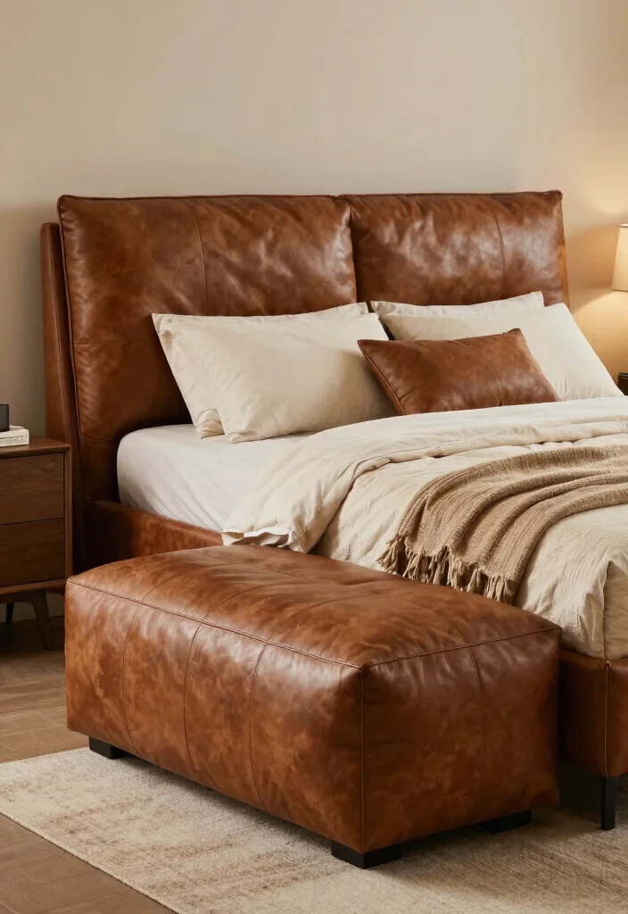 25+ Brown Bedroom Ideas for a Warm Earthy Feel 43 25 Brown Bedroom Ideas for a Warm Earthy Feel 13. Brown Leather Accents 0