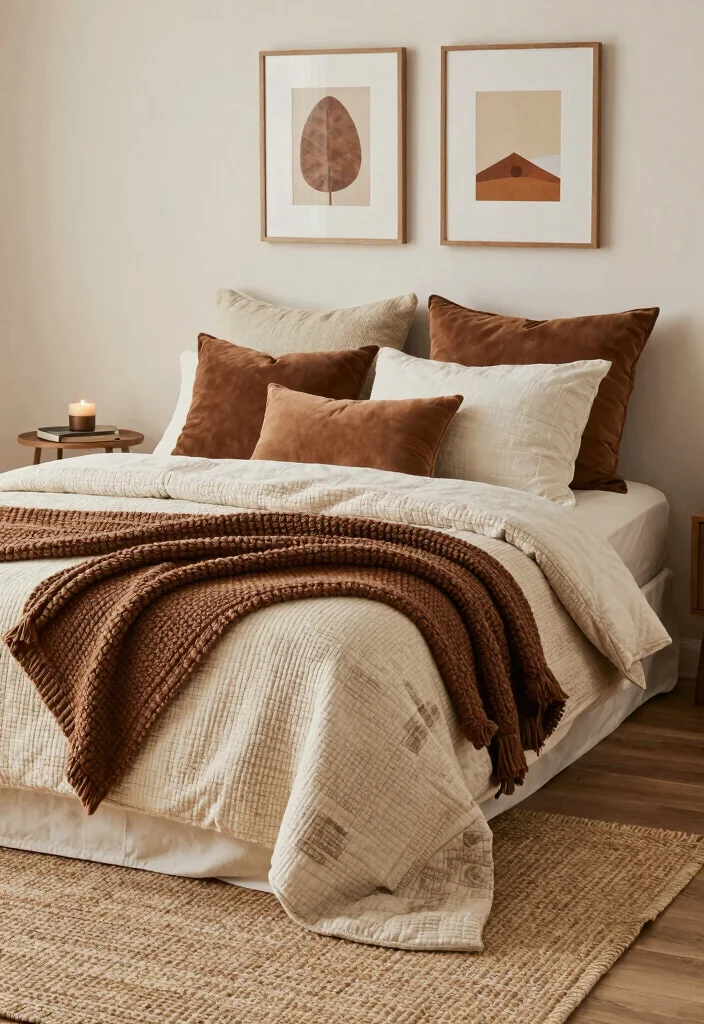25+ Brown Bedroom Ideas for a Warm Earthy Feel 2 25 Brown Bedroom Ideas for a Warm Earthy Feel 2. Earthy Textiles 0