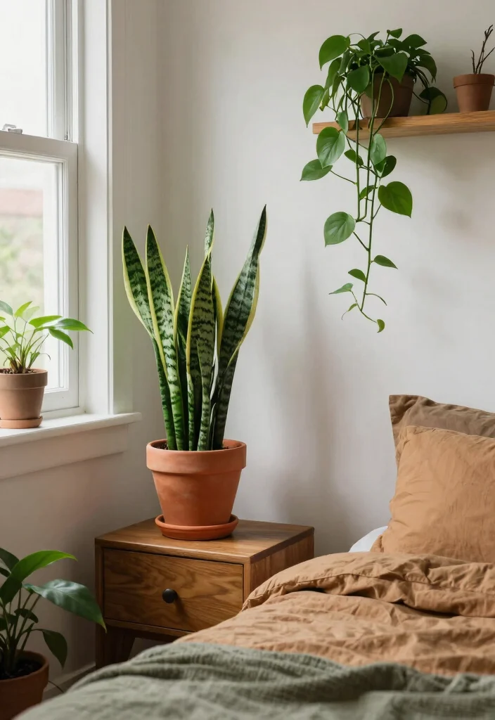 25+ Brown Bedroom Ideas for a Warm Earthy Feel 26 25 Brown Bedroom Ideas for a Warm Earthy Feel 6. Greenery and Plants 0