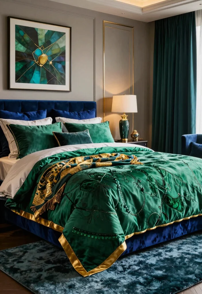 25 Colorful Bedroom Ideas That Bring Energy and Joy 12. Luxurious Jewel Tones 0
