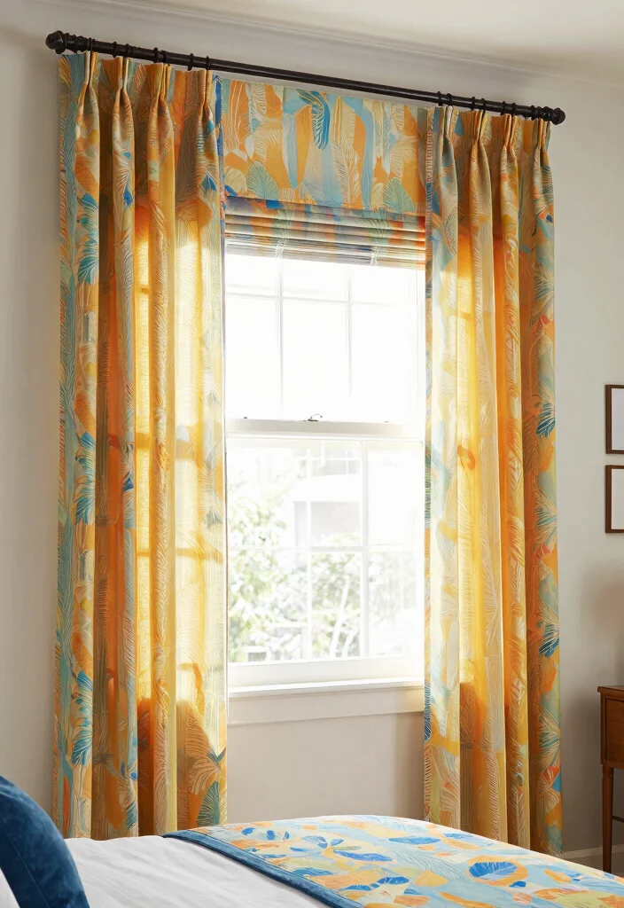 25 Colorful Bedroom Ideas That Bring Energy and Joy 23. Colorful Window Treatments 0