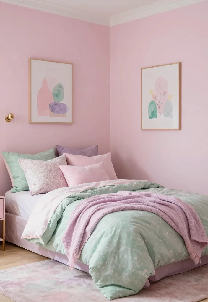 25 Colorful Bedroom Ideas That Bring Energy and Joy 3. Whimsical Pastels 0
