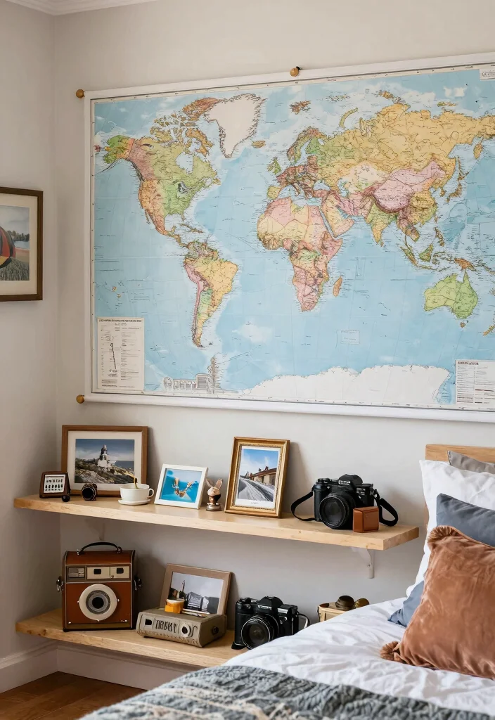 25+ Couples Bedroom Ideas for a Romantic Retreat 75 25 Couples Bedroom Ideas for a Romantic Retreat 25. Travel Inspired Decor 0