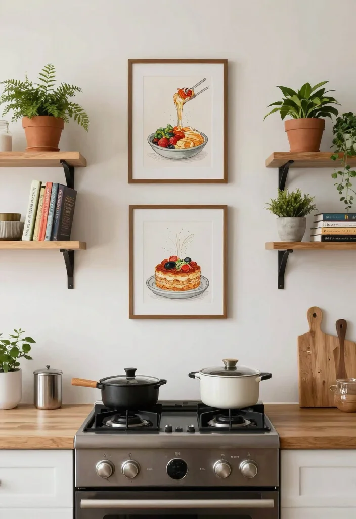 25 Galley Kitchen Ideas That Make Small Spaces Shine 19. Artistic Wall Decor 0