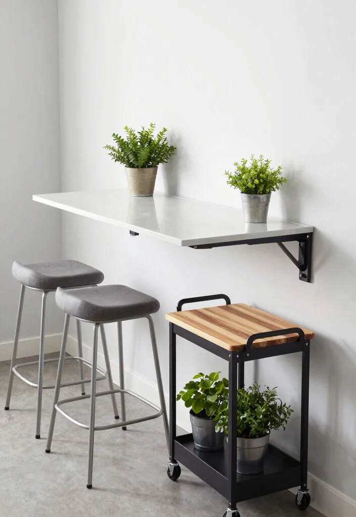 25 Galley Kitchen Ideas That Make Small Spaces Shine 3. Incorporate Multi Functional Furniture 0