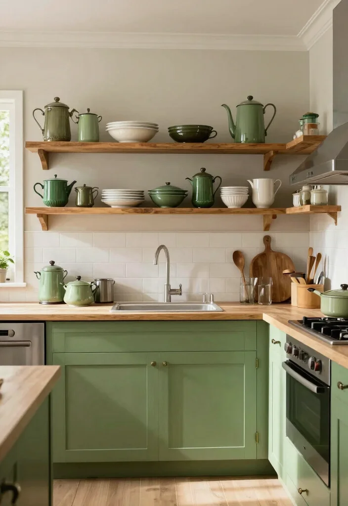 25+ Green Kitchen Ideas for a Fresh Natural Look 45 25 Green Kitchen Ideas for a Fresh Natural Look 15. Vintage Green Accents 0