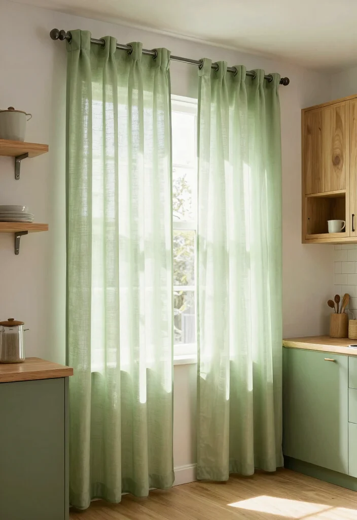 25+ Green Kitchen Ideas for a Fresh Natural Look 74 25 Green Kitchen Ideas for a Fresh Natural Look 24. Green Window Treatments 0