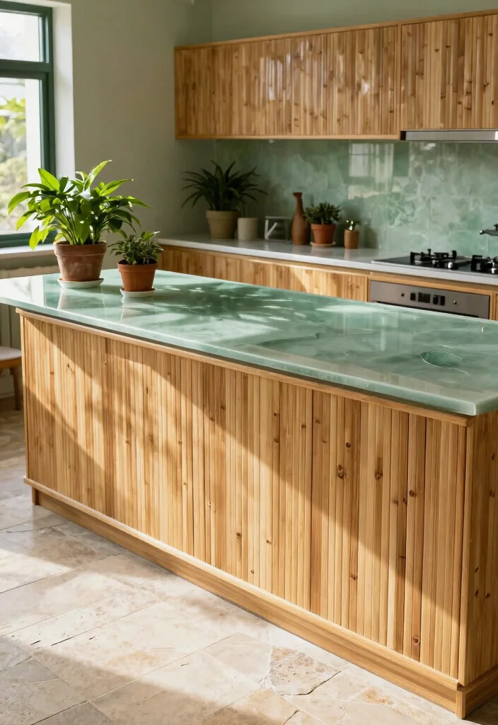 25+ Green Kitchen Ideas for a Fresh Natural Look 25 25 Green Kitchen Ideas for a Fresh Natural Look 5. Eco Friendly Materials 0