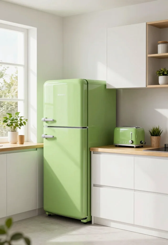 25+ Green Kitchen Ideas for a Fresh Natural Look 29 25 Green Kitchen Ideas for a Fresh Natural Look 9. Green Appliances 0