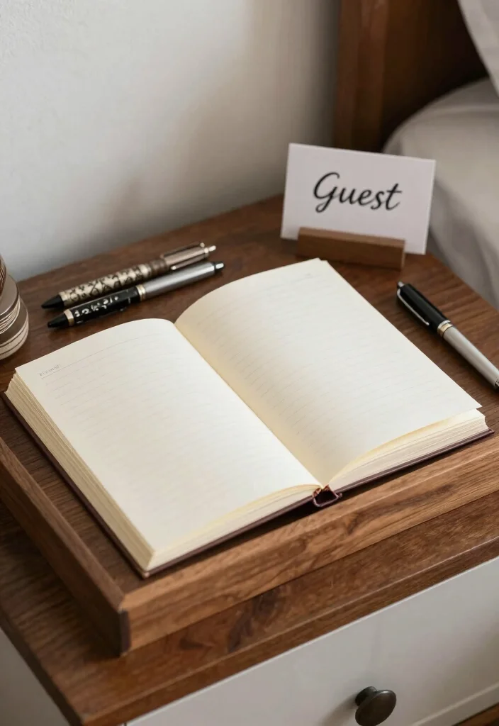 25 Guest Bedroom Ideas to Make Visitors Feel at Home 15. Create a Personalized Guest Book 0