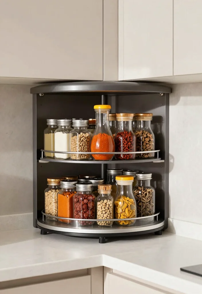 25 IKEA Kitchen Ideas That Are Budget Friendly and Stylish 17. Maximize Corner Spaces with Lazy Susans 0