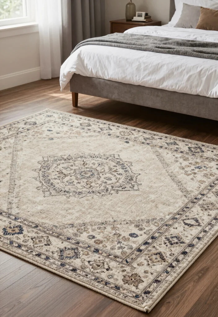 25 Ladies Bedroom Ideas That Are Feminine and Elegant 11. Layered Rugs for Comfort 0