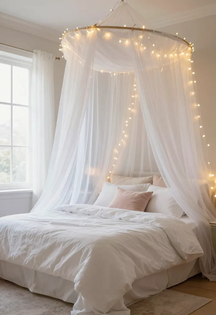 25 Ladies Bedroom Ideas That Are Feminine and Elegant 6. Ethereal Canopy Beds 0