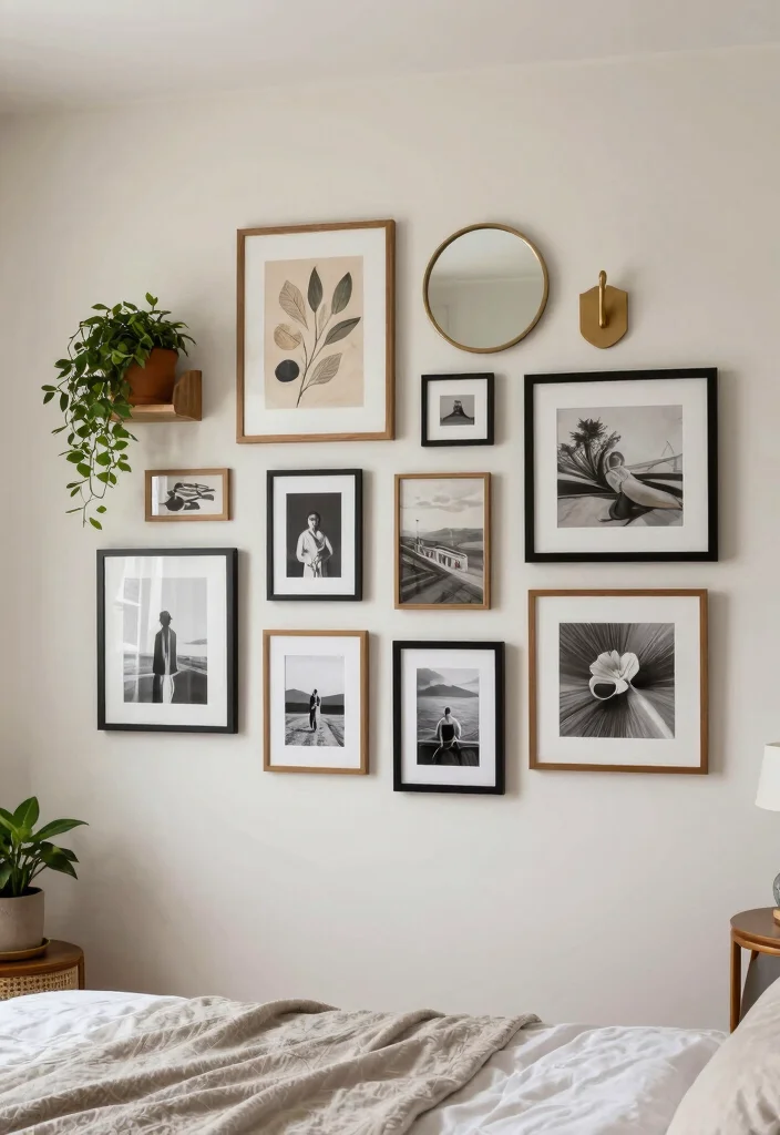 25 Ladies Bedroom Ideas That Are Feminine and Elegant 9. Artistic Wall Decor 0