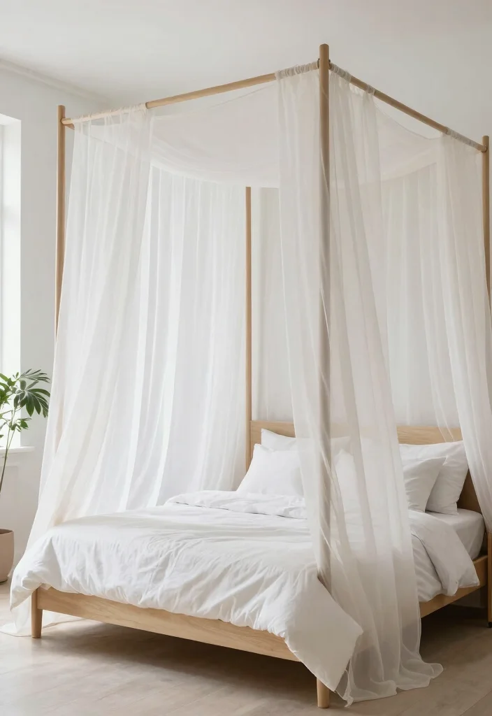 25 Light Bedroom Ideas for a Bright Airy Feel 16. Consider a Canopy Bed 0
