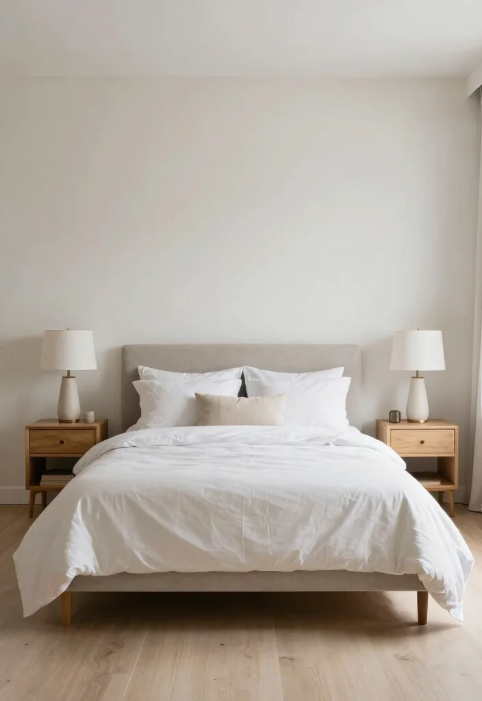 25 Light Bedroom Ideas for a Bright Airy Feel 18. Focus on Symmetry for Balance 0