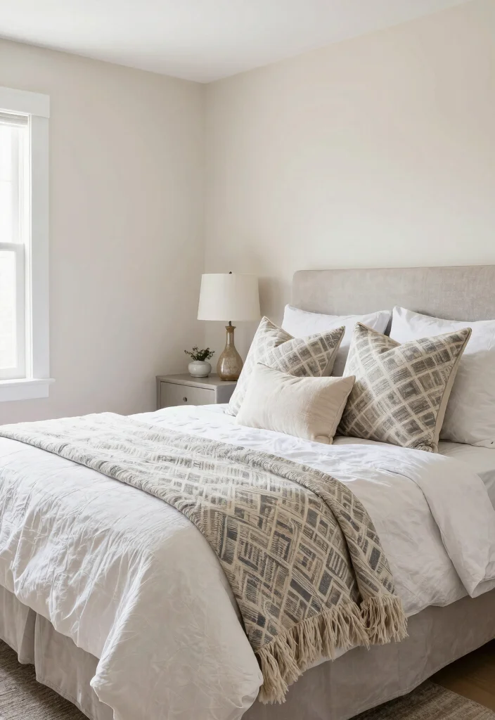 25 Light Bedroom Ideas for a Bright Airy Feel 19. Mix and Match Patterns Sparingly 0
