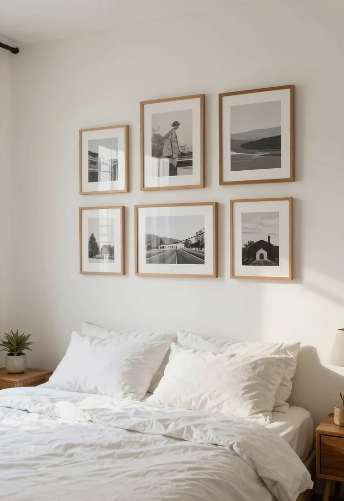 25 Light Bedroom Ideas for a Bright Airy Feel 20. Incorporate Personal Artwork 0