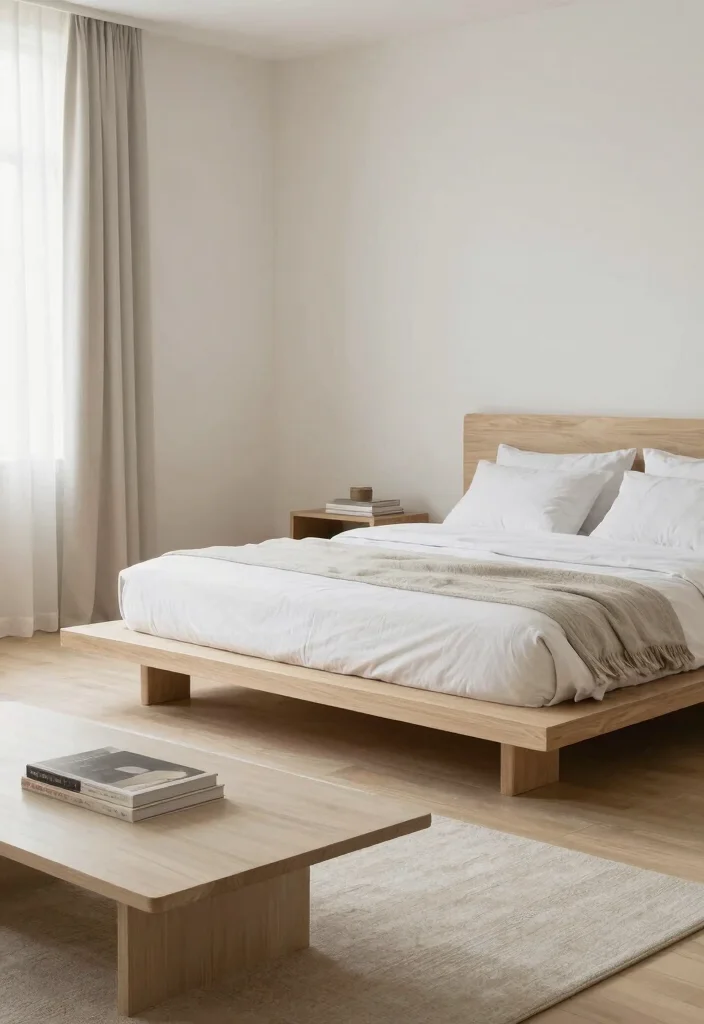 25 Light Bedroom Ideas for a Bright Airy Feel 23. Keep Furniture Low to the Ground 0