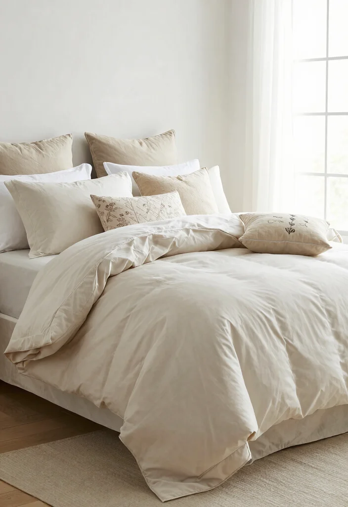 25 Light Bedroom Ideas for a Bright Airy Feel 24. Layer Bedding for Comfort and Style 0