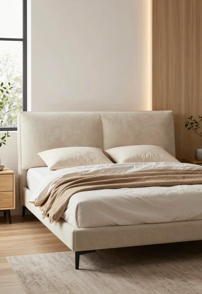 25 Light Bedroom Ideas for a Bright Airy Feel 7. Create a Focal Point with a Statement Bed 0