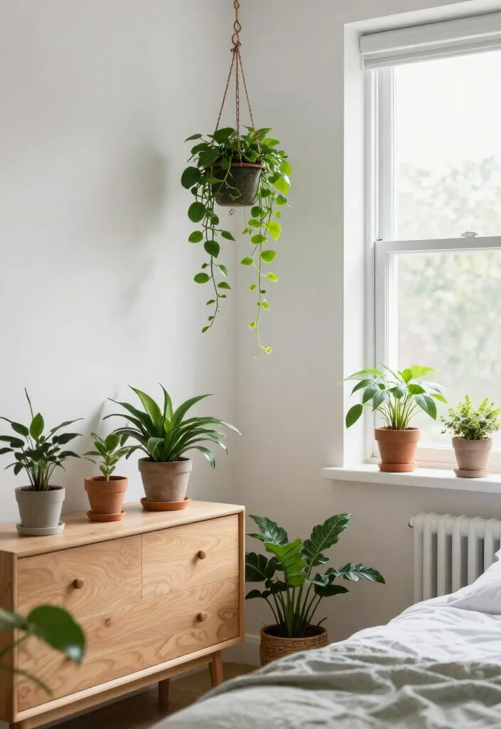 25 Light Bedroom Ideas for a Bright Airy Feel 9. Incorporate Plants for a Natural Touch 0