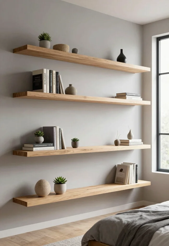 25+ Loft Bedroom Ideas That Maximize Space and Style 24 25 Loft Bedroom Ideas That Maximize Space and Style 4. Minimalist Shelving 0