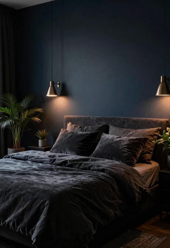 25 Mens Bedroom Ideas That Are Stylish and Modern 11. Dark and Moody Aesthetics 0