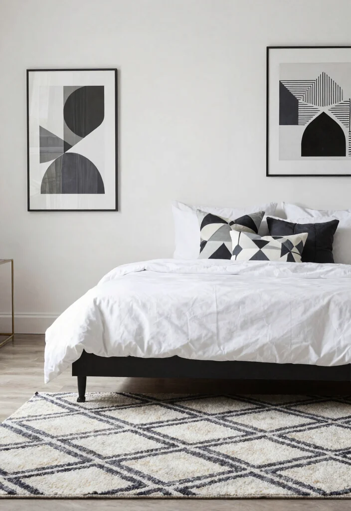 25 Mens Bedroom Ideas That Are Stylish and Modern 17. Geometric Patterns for a Modern Touch 0