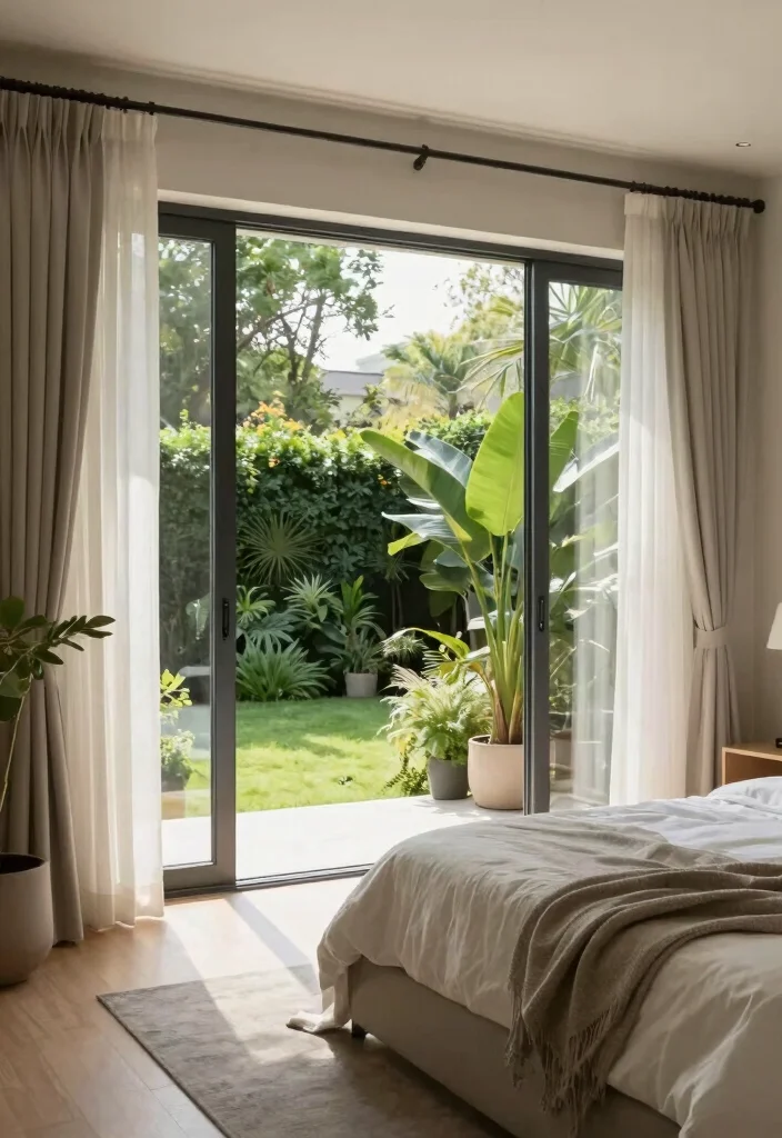 25 Modern Bedroom Ideas That Feel Sleek and Sophisticated 14. Seamless Indoor Outdoor Connection 0