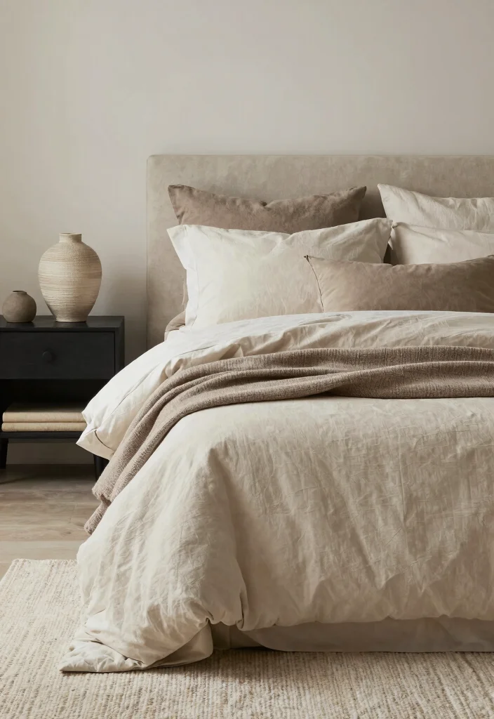 25 Modern Bedroom Ideas That Feel Sleek and Sophisticated 18. Monochrome Textures 0