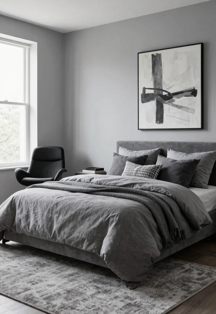 25 Modern Bedroom Ideas That Feel Sleek and Sophisticated 2. Monochrome Magic 0