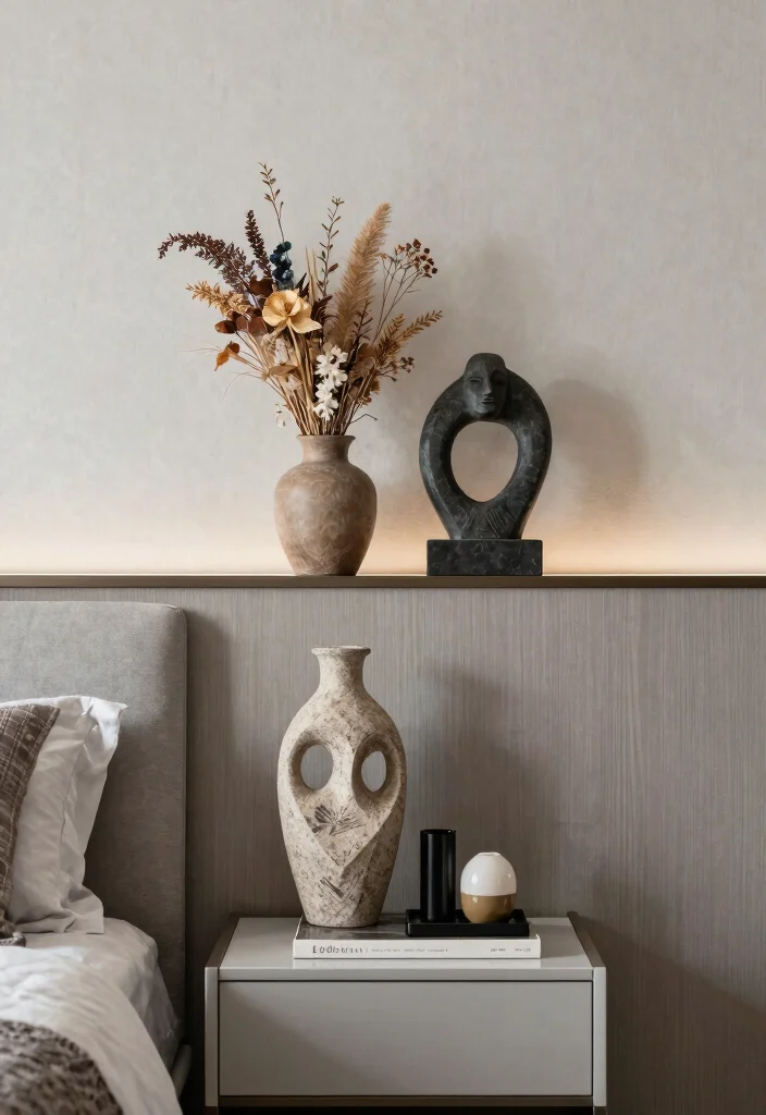 25 Modern Bedroom Ideas That Feel Sleek and Sophisticated 21. Unique Decorative Accessories 0