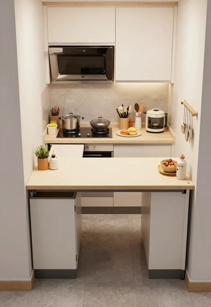 25+ Narrow Kitchen Ideas to Maximize Every Inch 54 25 Narrow Kitchen Ideas to Maximize Every Inch 14. Multi Functional Workstations 0