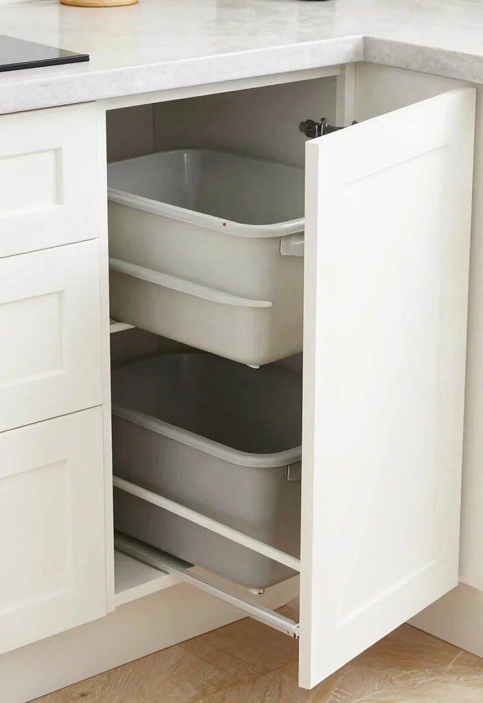 25+ Narrow Kitchen Ideas to Maximize Every Inch 55 25 Narrow Kitchen Ideas to Maximize Every Inch 15. Hidden Trash Solutions 0