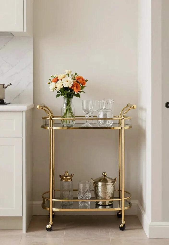 25+ Narrow Kitchen Ideas to Maximize Every Inch 64 25 Narrow Kitchen Ideas to Maximize Every Inch 24. Elegant Bar Carts 0