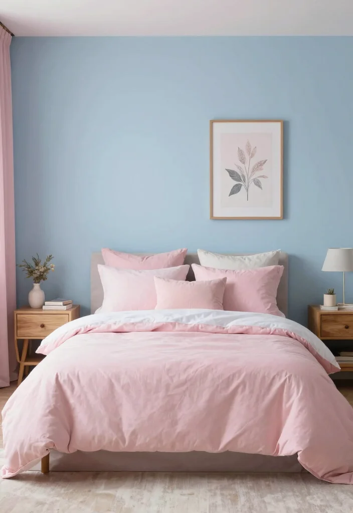 25+ Pink Bedroom Ideas That Are Chic and Playful 51 25 Pink Bedroom Ideas That Are Chic and Playful 11. Pink and Blue Harmony 0