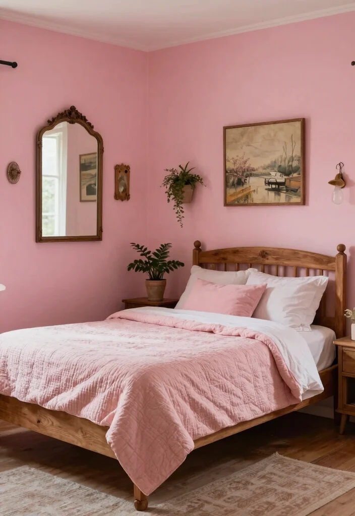 25+ Pink Bedroom Ideas That Are Chic and Playful 63 25 Pink Bedroom Ideas That Are Chic and Playful 13. Rustic Pink Retreat 0