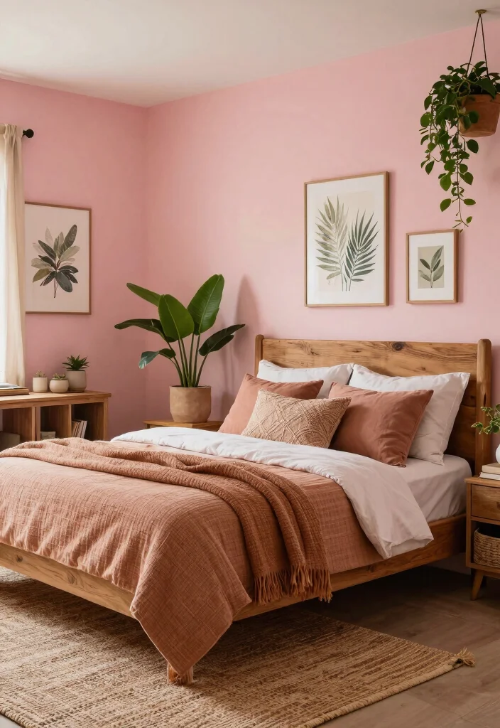 25+ Pink Bedroom Ideas That Are Chic and Playful 66 25 Pink Bedroom Ideas That Are Chic and Playful 16. Pink and Earthy Tones 0