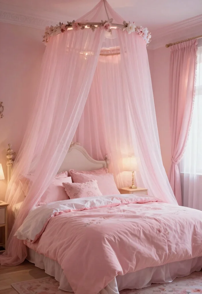 25+ Pink Bedroom Ideas That Are Chic and Playful 68 25 Pink Bedroom Ideas That Are Chic and Playful 18. Romantic Pink Canopy 0