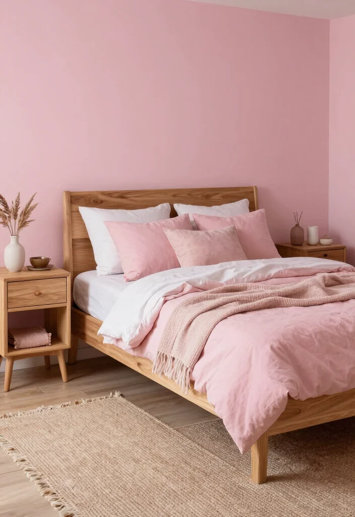 25+ Pink Bedroom Ideas That Are Chic and Playful 70 25 Pink Bedroom Ideas That Are Chic and Playful 20. Pink and Natural Wood Fusion 0