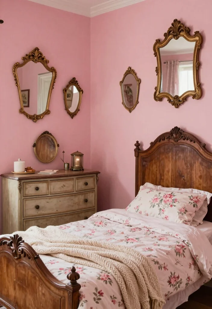 25+ Pink Bedroom Ideas That Are Chic and Playful 25 25 Pink Bedroom Ideas That Are Chic and Playful 5. Vintage Pink Charm 0