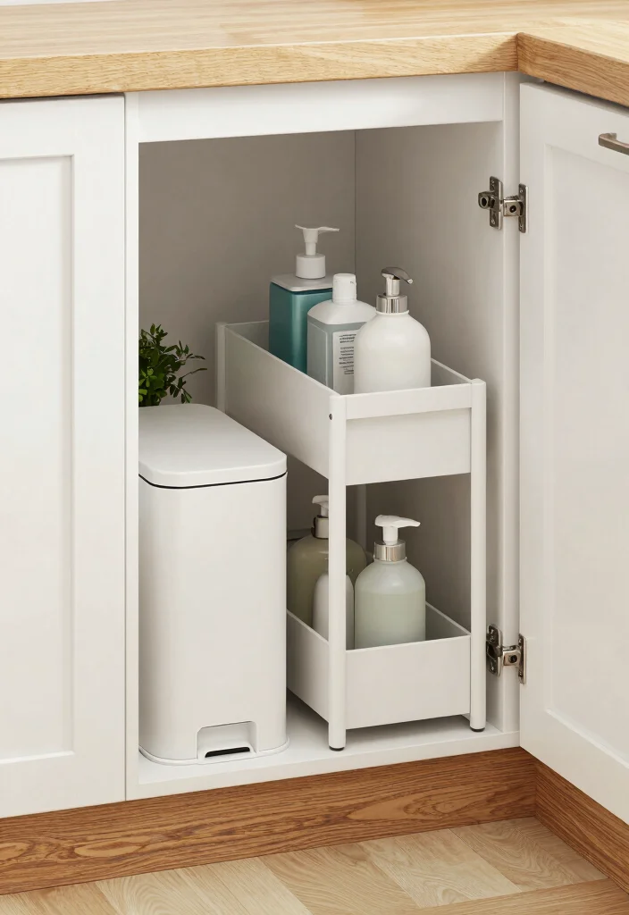 25 Small Galley Kitchen Ideas That Maximize Function 3. Smart Under Sink Solutions 0