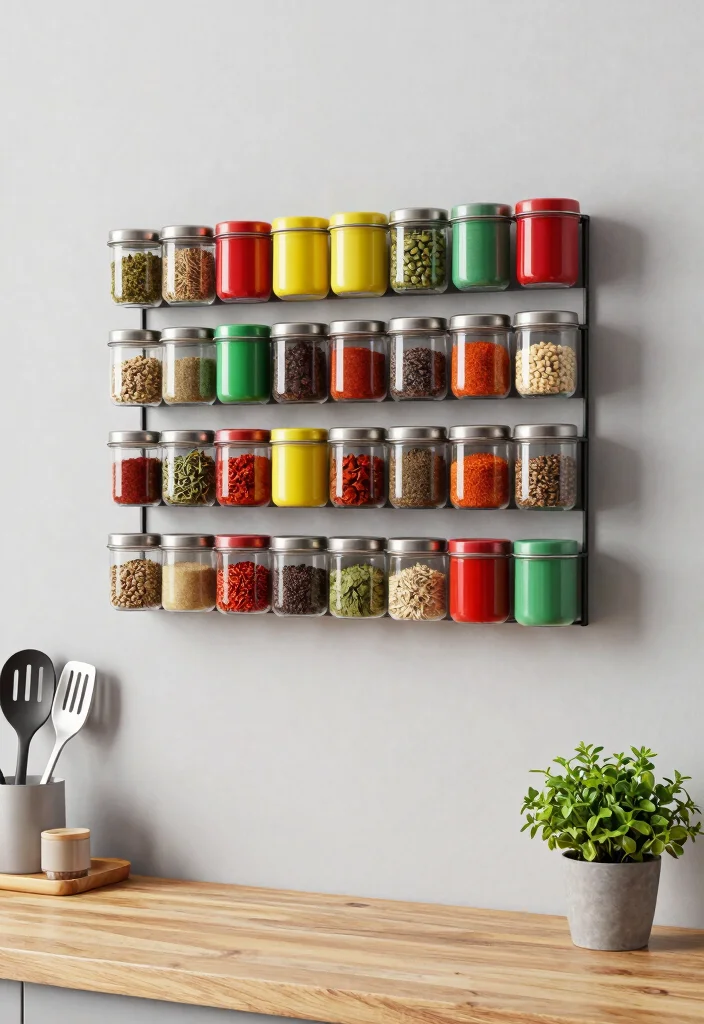 25 Small Galley Kitchen Ideas That Maximize Function 4. Magnetic Spice Racks 0
