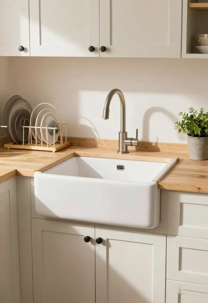 25+ Small Kitchen Ideas to Maximize Space and Style 46 25 Small Kitchen Ideas to Maximize Space and Style 16. Farmhouse Sink 0