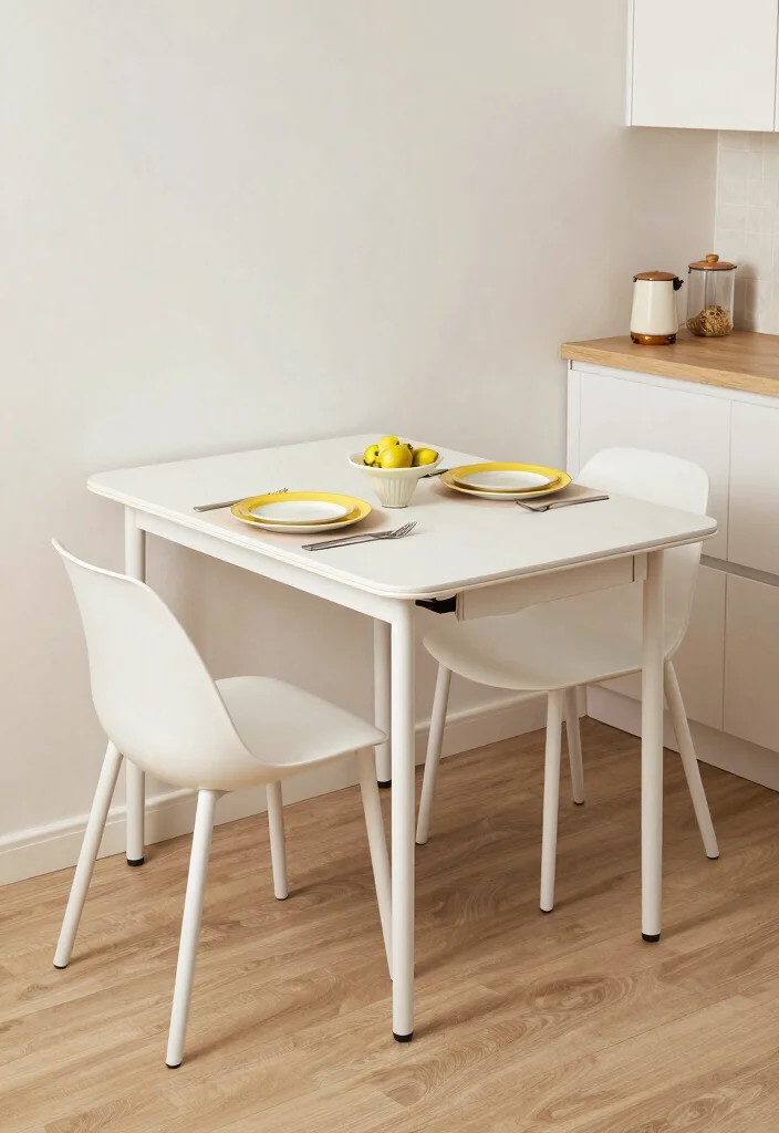 25+ Small Kitchen Ideas to Maximize Space and Style 48 25 Small Kitchen Ideas to Maximize Space and Style 18. Foldable Dining Table 0