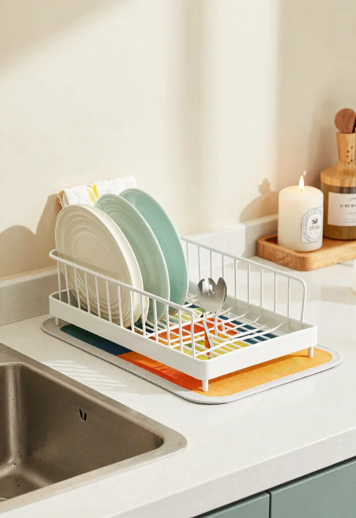 25+ Small Kitchen Ideas to Maximize Space and Style 49 25 Small Kitchen Ideas to Maximize Space and Style 19. Compact Dish Drying Rack 0