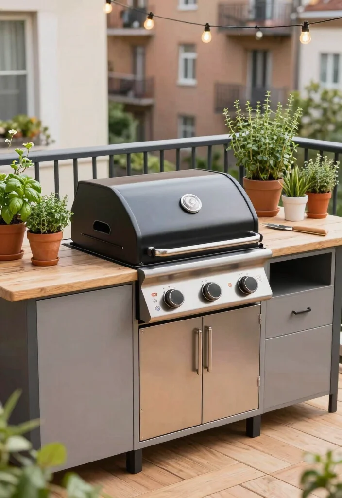 25 Small Outdoor Kitchen Ideas for Compact Spaces 1. Minimalist Countertop Grills 0