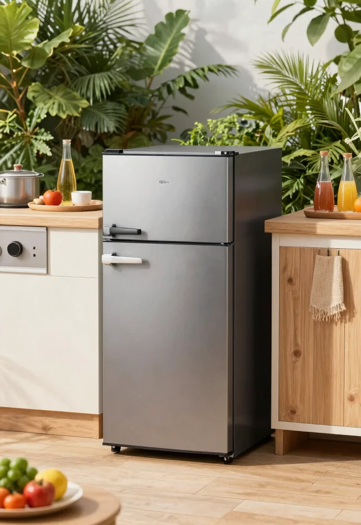 25 Small Outdoor Kitchen Ideas for Compact Spaces 16. Compact Outdoor Fridge 0